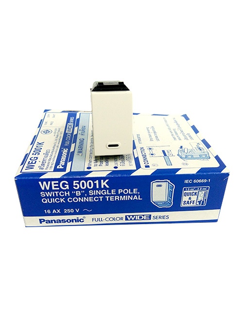 Panasonic สวิทซ์ทางเดียว WEG5001K Full-Color Wide Series