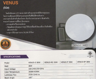 โคมไฟติดลอย LED 36W