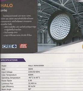 โคมไฟอเนกประสงค์  LED 120W,300W และ 360W