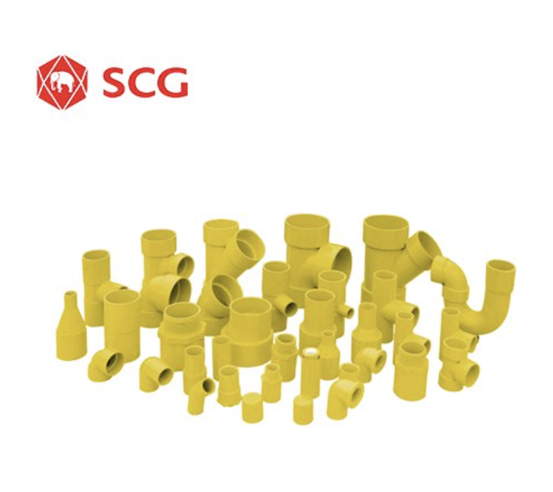 SCG ข้อต่อพีวีซีระบบร้อยสายไฟฟ้า และสายโทรศัพท์ (สีเหลือง)