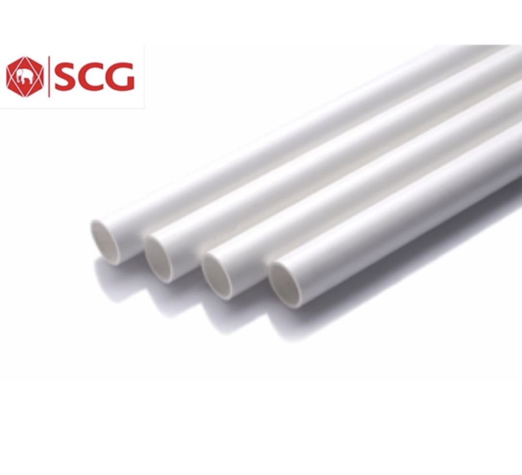 SCG ท่อพีวีซีร้อยสายไฟฟ้า และสายโทรศัพท์ (สีขาว) JIS
