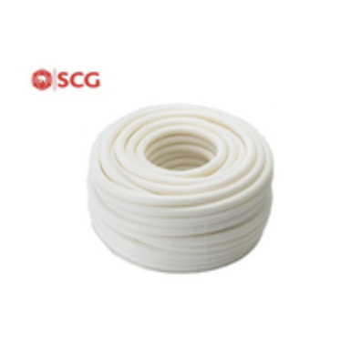 SCG ท่ออ่อนลายลูกฟูกร้อยสายไฟฟ้า และสายโทรศัพท์ (สีขาว) JIS